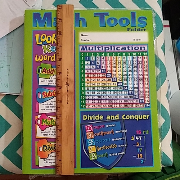 NWT Math Reference Four-Pocket Folder - Picture 6 of 8